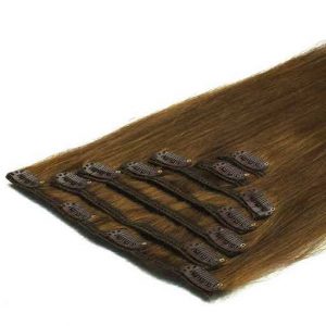 Clip in Extensions 50cm 70g 08 Licht Bruin-0