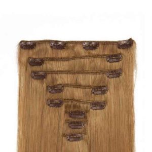 Clip in Extensions 60cm 160g Donker Blond 27-0